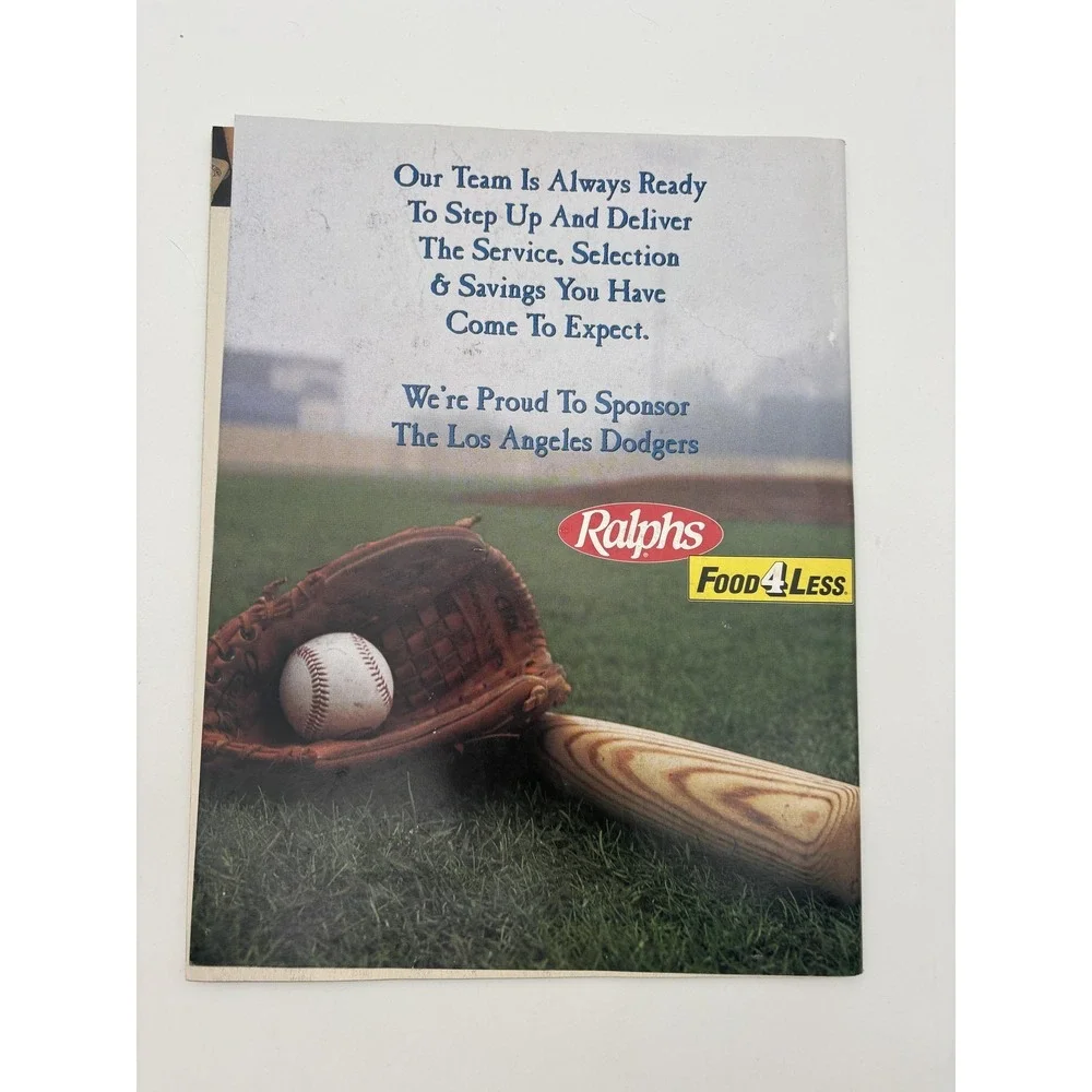Los Angeles Dodgers Program Shawn Green MLB‎ Baseball One Size Blue Magazine